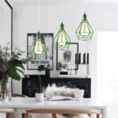 Metro Allaynah 3 - Light Silver Kitchen Island Pendant Green 117.5cm H X 70cm W X 20cm D Metro Allaynah 3 - Light Silver Kitchen Island Pendant Green 117.5cm H X 70cm W X 20cm D