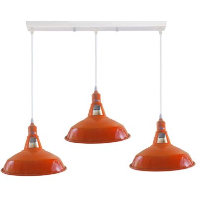 Breakwater Bay 3 - Light Kitchen Island Bowl Pendant Orange 119.5cm H X 75cm W X 30cm D Breakwater Bay 3 - Light Kitchen Island Bowl Pendant Orange 119.5cm H X 75cm W X 30cm D