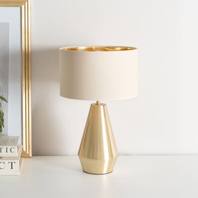 Fairmont Park Alamar Metal Table Lamp Cream/Gold 41cm H X 25cm W X 25cm D Fairmont Park Alamar Metal Table Lamp Cream/Gold 41cm H X 25cm W X 25cm D