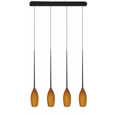 Azzardo Izza 4 Amber Pendant Light - Pendant Light Azzardo Izza 4 Amber Pendant Light - Pendant Light