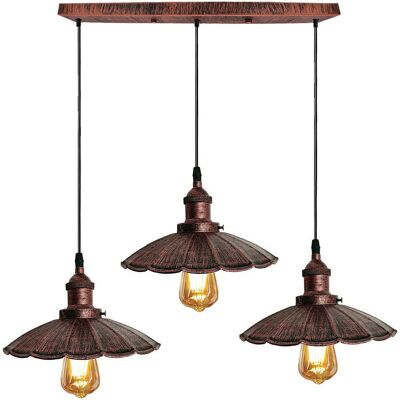 ClassicLiving Arturo - Light Kitchen Island Pendant Rustic Red 50cm H X 114cm W X 114cm D ClassicLiving Arturo - Light Kitchen Island Pendant Rustic Red 50cm H X 114cm W X 114cm D