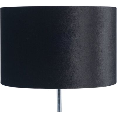Willa Arlo Interiors Aimon 16cm H Velvet Drum Lamp Shade ( Uno ) in Black Black 16cm H X 25cm W X 25cm D Willa Arlo Interiors Aimon 16cm H Velvet Drum Lamp Shade ( Uno ) in Black Black 16cm H X 25cm W X 25cm D