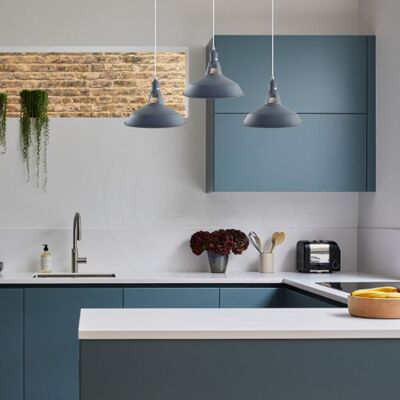 Breakwater Bay 3 - Light Kitchen Island Bowl Pendant Grey 119.5cm H X 75cm W X 30cm D Breakwater Bay 3 - Light Kitchen Island Bowl Pendant Grey 119.5cm H X 75cm W X 30cm D