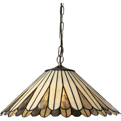 Rosalind Wheeler Edelare 1 - Light Beige/Smoke Glass Cone Pendant Beige/Smoke Glass 24cm H X 40cm W X 40cm D Rosalind Wheeler Edelare 1 - Light Beige/Smoke Glass Cone Pendant Beige/Smoke Glass 24cm H X 40cm W X 40cm D