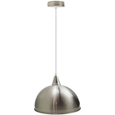 Breakwater Bay Grinnell 1 - Light Satin Nickel Dome Pendant Satin Nickel 118cm H X 30cm W X 30cm D Breakwater Bay Grinnell 1 - Light Satin Nickel Dome Pendant Satin Nickel 118cm H X 30cm W X 30cm D