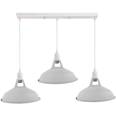 Breakwater Bay 3 - Light Kitchen Island Bowl Pendant White 119.5cm H X 75cm W X 30cm D Breakwater Bay 3 - Light Kitchen Island Bowl Pendant White 119.5cm H X 75cm W X 30cm D