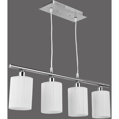Brayden Studio Shrout 4 - Light Kitchen Island Dining Bar Ceiling Pendant Nickel 26cm H X 68cm W X 10cm D Brayden Studio Shrout 4 - Light Kitchen Island Dining Bar Ceiling Pendant Nickel 26cm H X 68cm W X 10cm D
