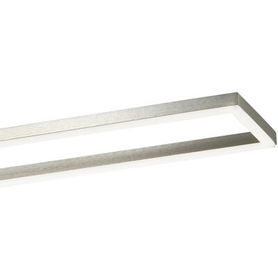 Metro Atenas LED Flush Mount Nickel 8cm H X 91cm W X 14cm D Metro Atenas LED Flush Mount Nickel 8cm H X 91cm W X 14cm D