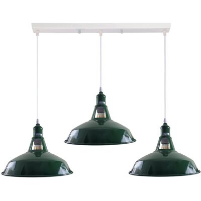 Breakwater Bay 3 - Light Kitchen Island Bowl Pendant Green 119.5cm H X 75cm W X 30cm D Breakwater Bay 3 - Light Kitchen Island Bowl Pendant Green 119.5cm H X 75cm W X 30cm D