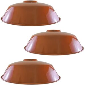 Borough Wharf 3 Pack Orange Retro Vintage Lampshade Easy Fit E27/B22 Base Industrial Pendant Metal 36Cm Lamp Light Shades For Bedroom,Living Room,Kitchen Any Indoor orange 10.0 H x 36.0 W x 36.0 D cm