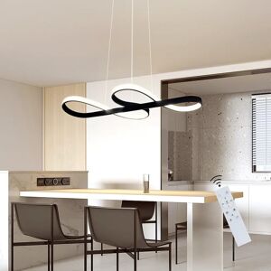 Ivy Bronx LED Pendant Light 1-Bulb Dimmable With Remote Control Music Symbol Design Lvy black 6.0 H x 35.0 W x 75.0 D cm