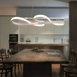 Ivy Bronx LED Pendant Light 1-Bulb Dimmable With Remote Control Music Symbol Design Lvy white 6.0 H x 35.0 W x 75.0 D cm