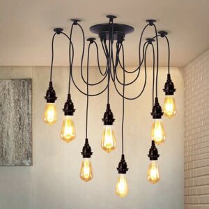 Borough Wharf Sechrist 8 - Light Cluster Bulb Pendant black 202.0 H x 12.0 W x 12.0 D cm