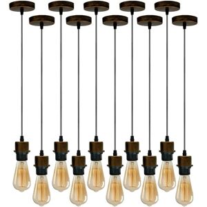 Borough Wharf Bithlo 10 - Light Single Bulb Pendant brown 103.5 H x 10.0 W x 10.0 D cm