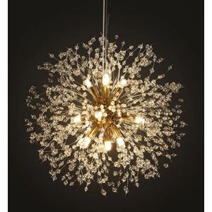 Etta Avenue Dandelion 9-Light Sputnik Crystal Chandelier Starburst Sunburst Ceiling Lighting yellow