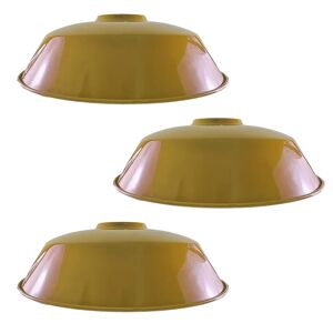Borough Wharf 3 Pack Orange Retro Vintage Lampshade Easy Fit E27/B22 Base Industrial Pendant Metal 36Cm Lamp Light Shades For Bedroom,Living Room,Kitchen Any Indoor red 10.0 H x 36.0 W x 36.0 D cm