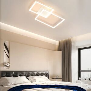 Metro LED ceiling light: 57cm, dimmable, modern with remote control black 45.0 H x 45.0 W x 9.0 D cm