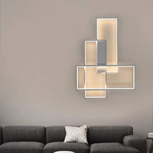 Hagley Ivy Bronx LED Ceiling Light Dimmable Modern Ceiling Lamp Black Living Room Lamp 65W Geometric Wall Lamp Multifunctional Ceiling Lighting For Li white 7.5 H x 65.0 W x 7.5 D cm