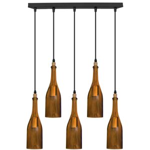 George Oliver Borden 5-Light Kitchen Island Bulb Pendant yellow 128.0 H x 50.0 W x 128.0 D cm