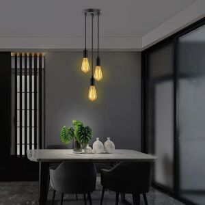 Borough Wharf Blandinsville 3 - Light Cluster Bulb Pendant black