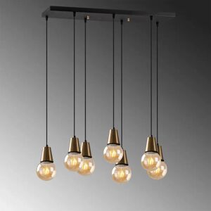 Rio Randles 7 - Light Kitchen Island Bulb Pendant 80.0 W x 24.0 D cm