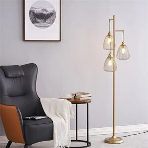 Levi Beer Gold Industrial Floor Lamp For Living Room Modern Floor Lighting Rustic Tall Stand Up Lamp Vintage Farmhouse Tree Floor Lamps For Bedrooms, Office Tor yellow 167.0 H x 26.0 W x 26.0 D cm