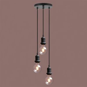 Rio Aschwin 3 - Light Cluster Bulb Pendant black 200.0 H x 20.0 W x 20.0 D cm