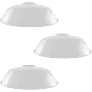 Borough Wharf 3 Pack Orange Retro Vintage Lampshade Easy Fit E27/B22 Base Industrial Pendant Metal 36Cm Lamp Light Shades For Bedroom,Living Room,Kitchen Any Indoor white 10.0 H x 36.0 W x 36.0 D cm