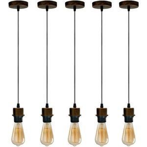 Borough Wharf Bismarck 5 - Light Single Bulb Pendant brown 103.5 H x 10.0 W x 10.0 D cm