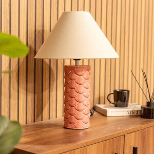 House of Hampton Athena Coral Ceramic Table Lamp white 81.5 H x 45.0 W x 45.0 D cm