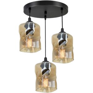 Candellux Lighting 3 - Light Jar Dome Pendant brown 35.0 W x 35.0 D cm