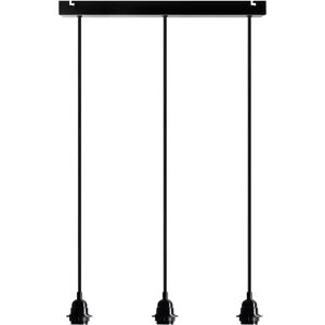 Borough Wharf Aaden 3-Light Kitchen Island Bulb Pendant black 7.0 H x 6.0 W x 6.0 D cm