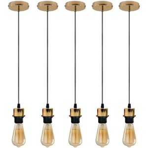 Borough Wharf Bismarck 5 - Light Single Bulb Pendant yellow 103.5 H x 10.0 W x 10.0 D cm