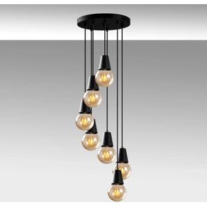 Rio Randles 7 - Light Cluster Bulb Pendant black 50.0 W x 50.0 D cm