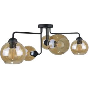 Keter Lighting 5-Light 70cm Semi Flush Mount black 36.0 H x 70.0 W x 40.0 D cm