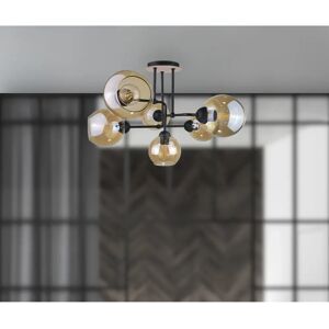 Keter Lighting 6-Light 55cm Semi Flush Mount black/brown 42.0 H x 55.0 W x 55.0 D cm