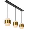 Lucide Linear Pendant Light 3 Flames Firmin yellow 22.0 H x 110.0 W x 20.0 D cm