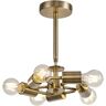 George Oliver 5 Light E27 Universal Semi Flush Fixture, Suitable For A Vast Selection Of Shades yellow 28.0 W x 28.0 D cm