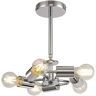 George Oliver 5 Light E27 Universal Semi Flush Fixture, Suitable For A Vast Selection Of Shades gray 28.0 W x 28.0 D cm