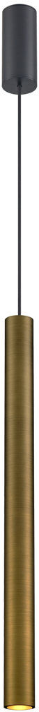 Fairmont Park Sleek cylindrical LED pendant in brushed bronze finish Satin Nickel 24cm H X 1.4cm W