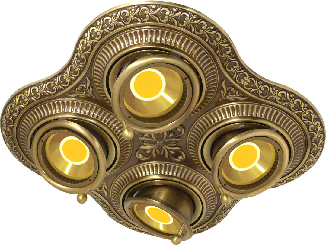 Mercer41 Fleckenstein 23.5 cm Decorative Recessed Trim Antique Brass 23.62cm H X 23.62cm W