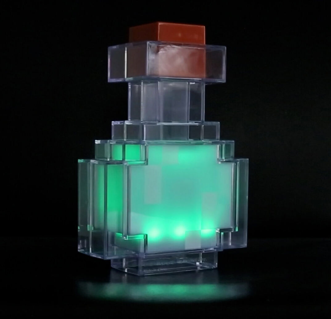 Minecraft Night Light Blue;White;Green;Red;Yellow;Purple 18cm H X 12cm W X 6cm D