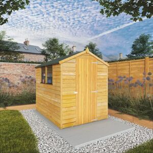 Mercia Garden Products Mercia 7 x 5ft Overlap Apex Shed brown 192.0 H x 160.0 W x 213.0 D cm