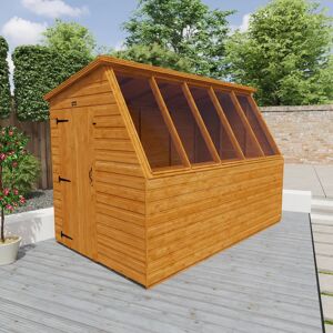 Tiger Sheds 6 ft. W x 10 ft. D Solid Wood Shiplap Pent Garden Shed brown 215.9 H x 185.42 W x 307.34 D cm