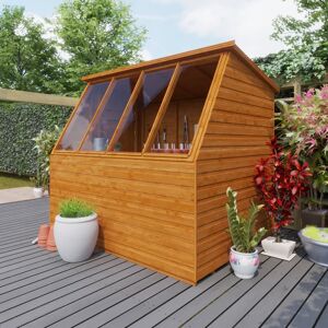 Tiger Sheds 6 ft. W x 8 ft. D Solid Wood Shiplap Pent Garden Shed brown 215.9 H x 187.96 W x 246.38 D cm