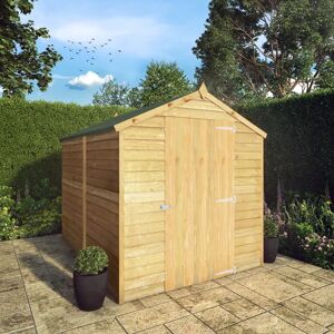 Mercia Garden Products Mercia 8 x 6ft Overlap Apex Windowless Shed (Single Door) brown 205.74 H x 190.5 W x 243.84 D cm