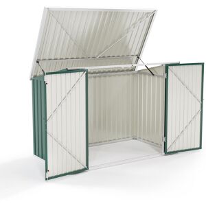 Dakota Fields Steel Trash Can Recycle Bin Enclosure Storage Shed Green 176cm W X 105cm D X 130cm H