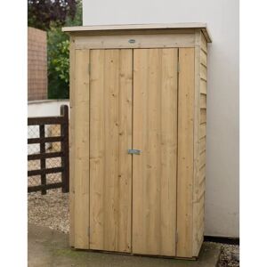 Forest Garden 3 ft. W x 2 ft. D Overlap Pent Tool Shed white/brown 177.8 H x 109.22 W x 55.88 D cm