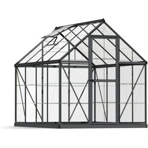 Canopia by Palram Harmony 6 Ft W x 8 Ft D Greenhouse gray 208.0 H x 185.0 W x 247.0 D cm