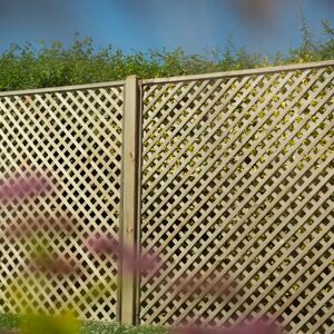 Forest Garden Wood Lattice Panel Trellis brown 180.0 H x 180.0 W x 3.5 D cm